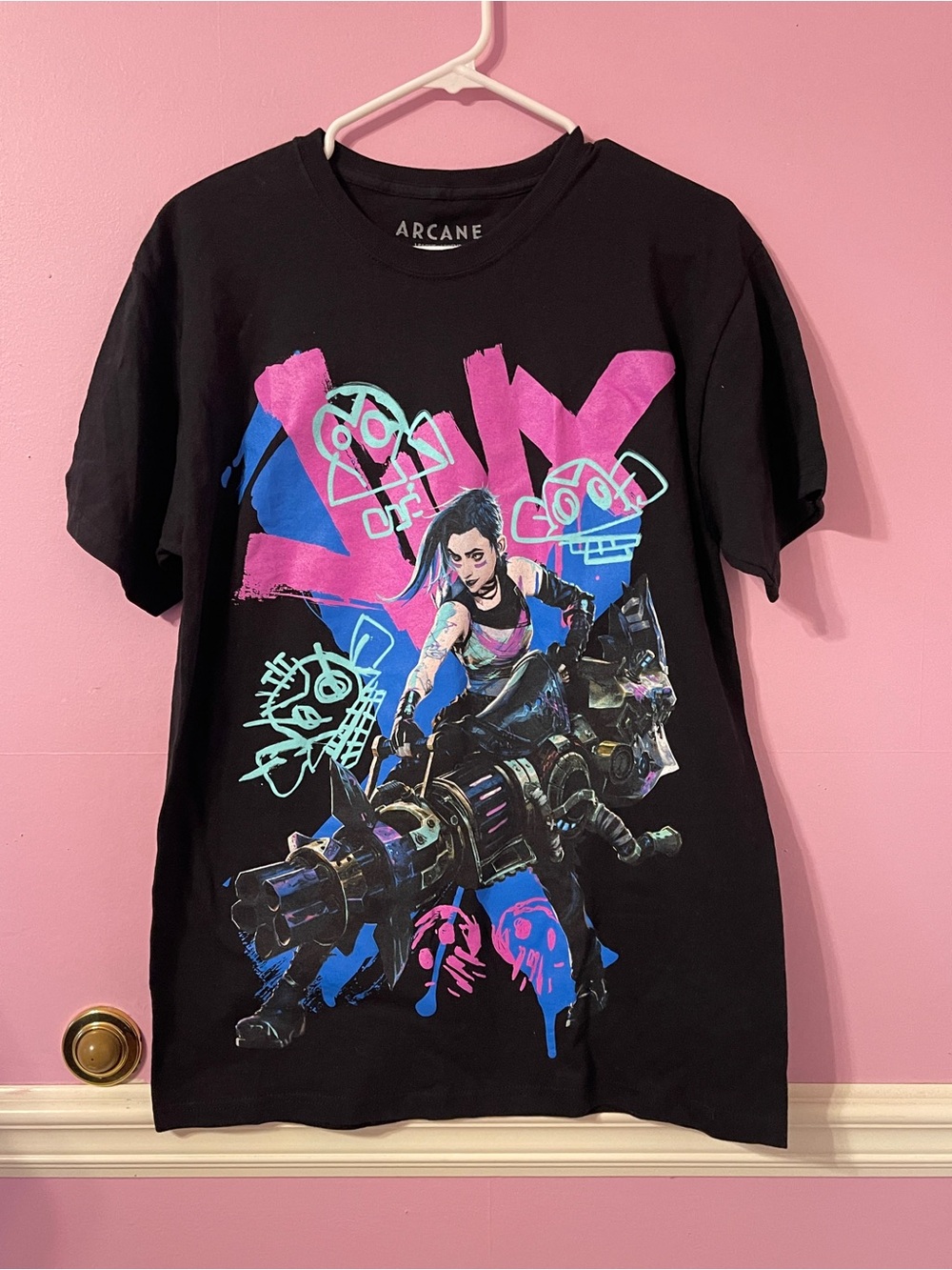 Jinx powder League Of Legends Arcane Anime graphic streetwear grunge shirt top